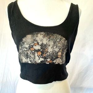 Crop‎ Top Biker Grunge Motto 90’s Soft Cotton Canadian Yoga Skater Size Large